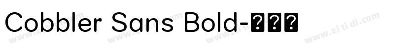 Cobbler Sans Bold字体转换